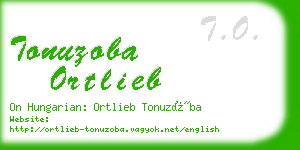 tonuzoba ortlieb business card